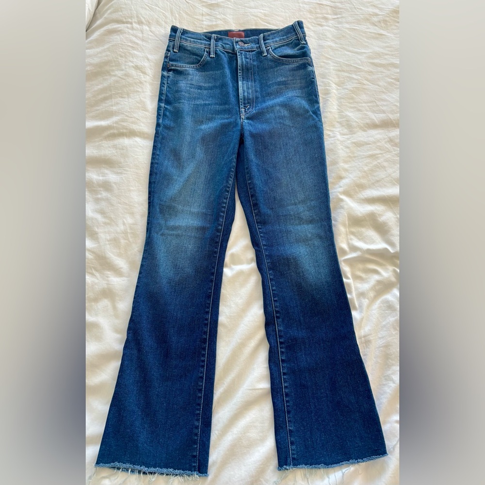 MOTHER Denim The Hustler Ankle Fray Jeans in Night Clubbing